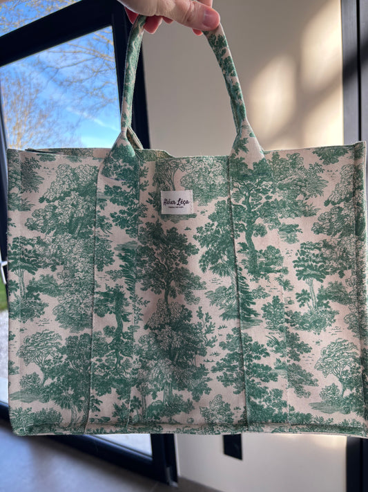 Sac cabas Toile de Jouy