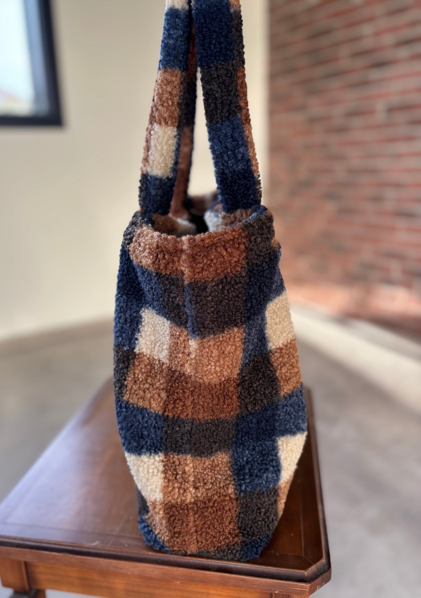 Sac fourre-tout à carreaux