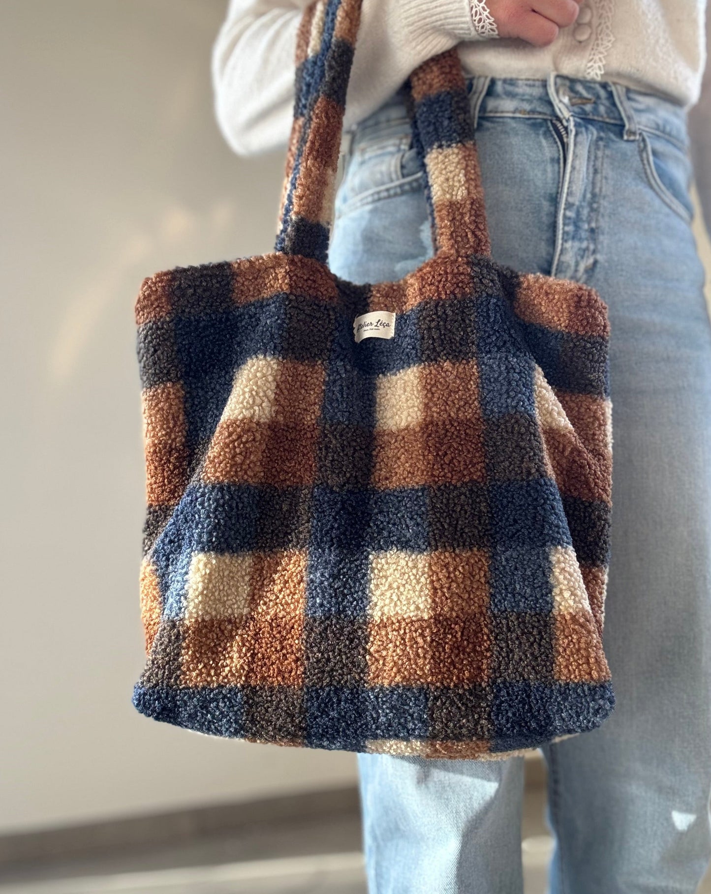 Sac fourre-tout à carreaux