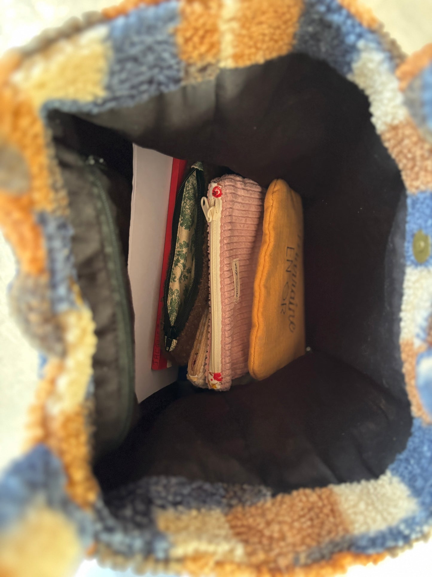 Sac fourre-tout à carreaux