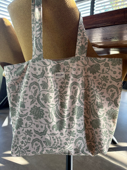 Sac fourre-tout beige / vert