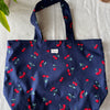 Sac fourre-tout cerises / marine