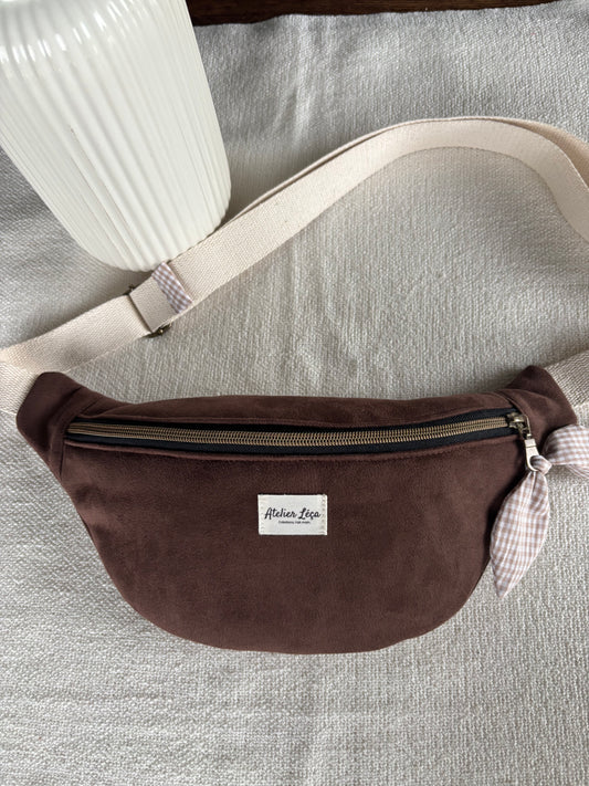 Sac banane suédine