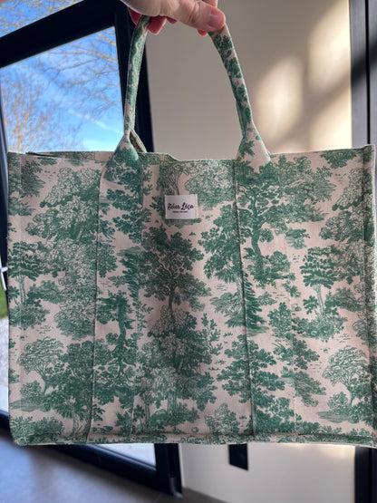 Sac cabas Toile de Jouy